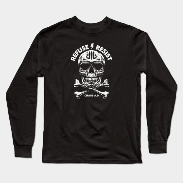 REFUSE RESIST Long Sleeve T-Shirt by artslaves