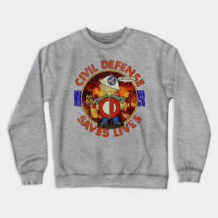 Civil Defense Saves Lives 1956 Vintage Crewneck Sweatshirt