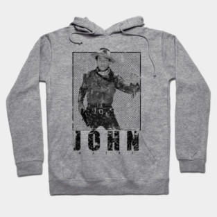 Distressed John Wayne Legend 80s Hoodie