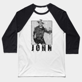 Distressed John Wayne Legend 80s Baseball T-Shirt