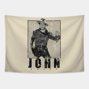 Distressed John Wayne Legend 80s Tapestry