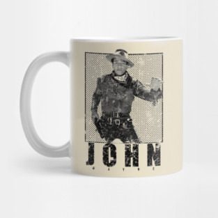 Distressed John Wayne Legend 80s Mug