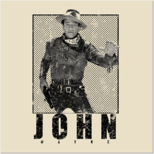 Distressed John Wayne Legend 80s Posters and Art