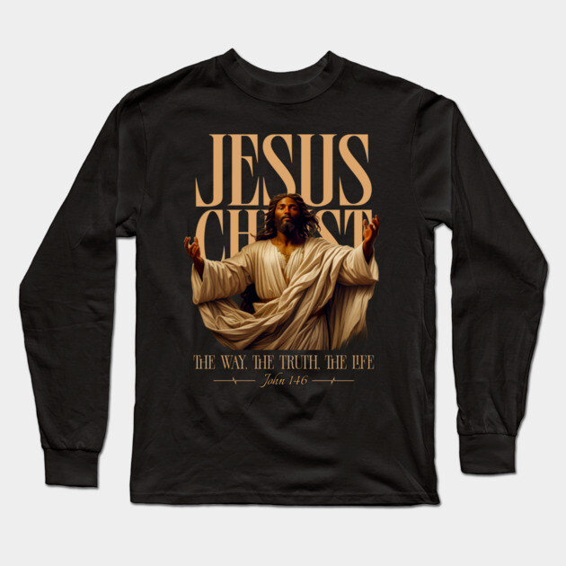 Jesus The Way Truth and Life Long Sleeve T-Shirt by UrbanLifeApparel