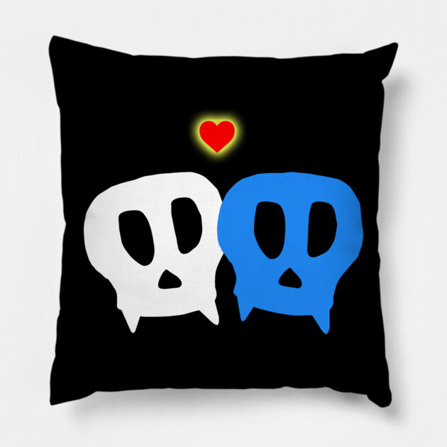 Vampire Skulls in love Pillow by Margin's Store