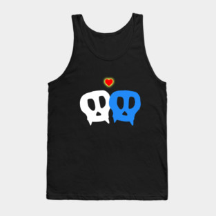Vampire Skulls in love Tank Top