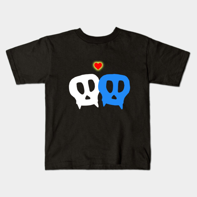 Vampire Skulls in love Kids T-Shirt by Margin's Store