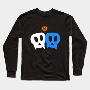 Vampire Skulls in love Long Sleeve T-Shirt