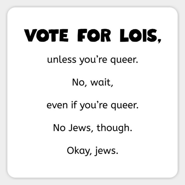 Vote for Lois - Family Guy Magnet by Low Life Shirts