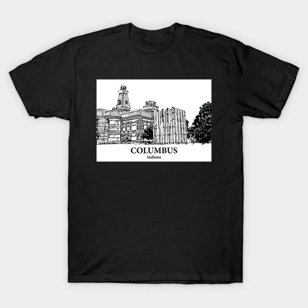 Columbus - Indiana T-Shirt by Lakeric