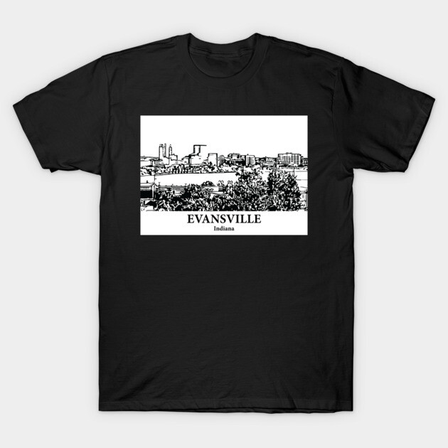 Evansville - Indiana T-Shirt by Lakeric