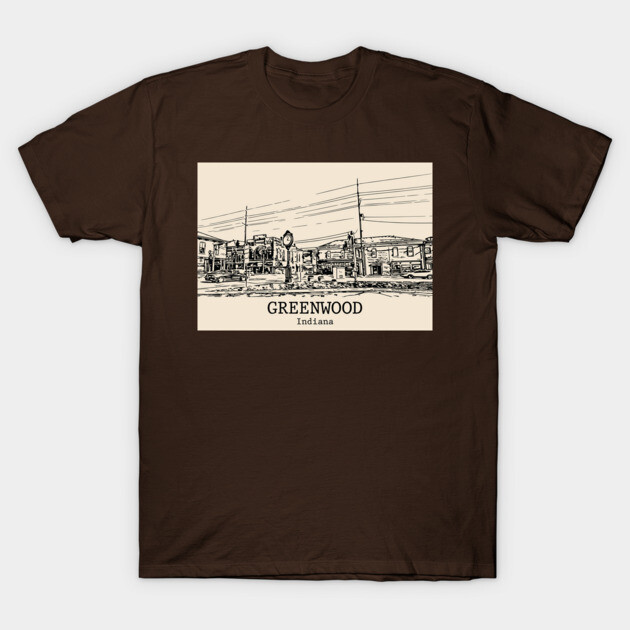 Greenwood - Indiana T-Shirt by Lakeric