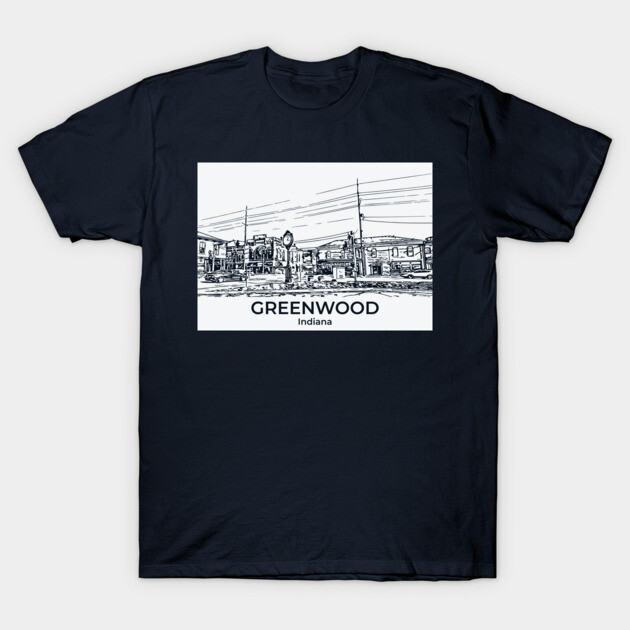 Greenwood - Indiana T-Shirt by Lakeric