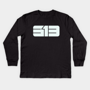 313 Detroit Kids Long Sleeve T-Shirt