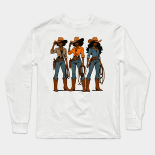 Balck Cowgirls, Black Girl Magic Long Sleeve T-Shirt
