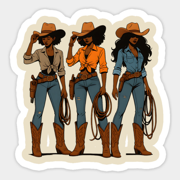 Balck Cowgirls, Black Girl Magic Magnet by UrbanLifeApparel