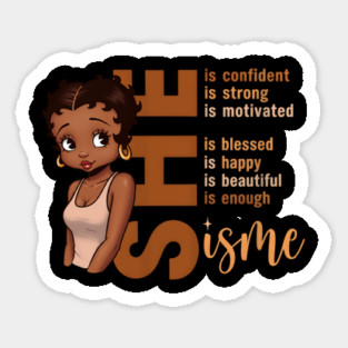 She is enough, She is Me, Black Betty Boop Edition Sticker