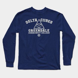 Greendale Delta Cubes Fraternity (light print) Long Sleeve T-Shirt