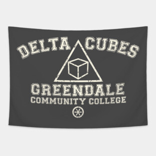 Greendale Delta Cubes Fraternity (light print) Tapestry