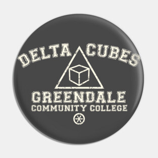 Greendale Delta Cubes Fraternity (light print) Pin
