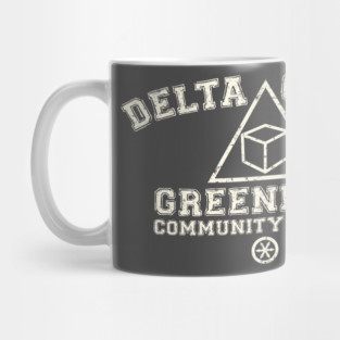 Greendale Delta Cubes Fraternity (light print) Mug