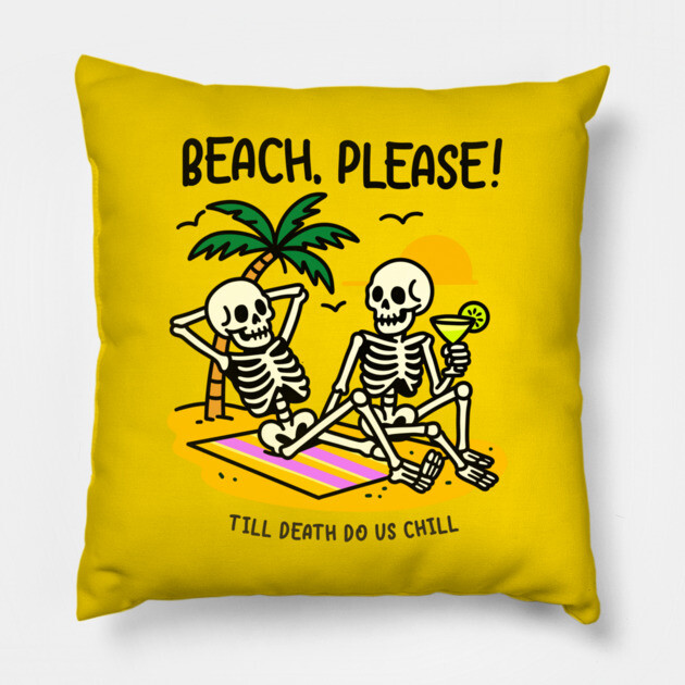 BEACH PLEASE Pillow by Fabrik