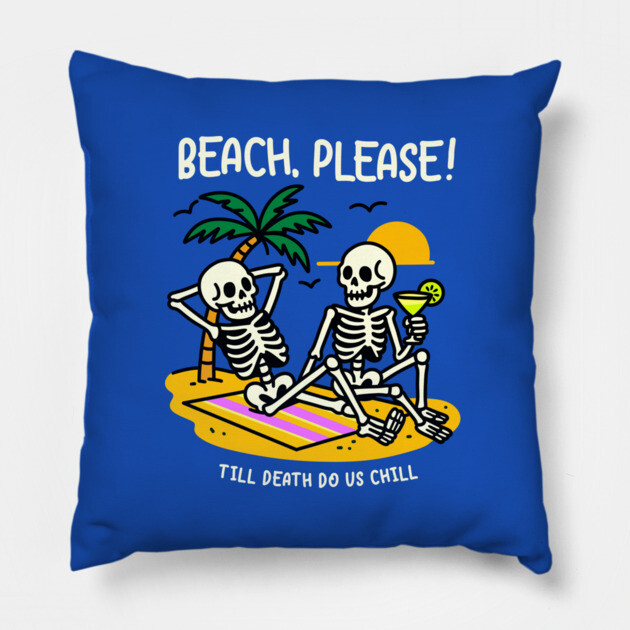 BEACH PLEASE Pillow by Fabrik