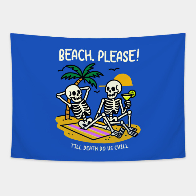 BEACH PLEASE Tapestry by Fabrik