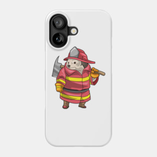 Hedgehog Firefighter Axe Fire department Phone Case
