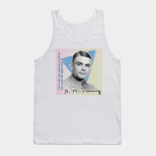 Alan Turing Quote T-Shirt – "Imagine Anything, Create the Impossible" | Colorful Philosopher Series Tank Top