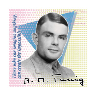 Alan Turing Quote T-Shirt – "Imagine Anything, Create the Impossible" | Colorful Philosopher Series T-Shirt