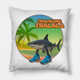 Tralalero Tralala T-Shirt – Absurd Brainrot Energy | Memecore Collection Pillow