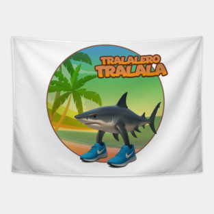 Tralalero Tralala T-Shirt – Absurd Brainrot Energy | Memecore Collection Tapestry