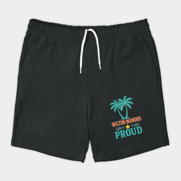 Wilton Manors Proud Neon Palm Trees Retro Florida Design by WarFX Designs