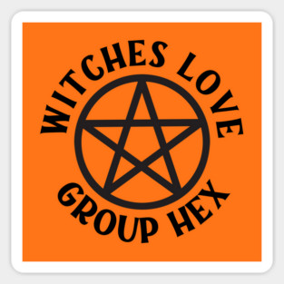 Witches Love Group Hex Pagan Wiccan Cheeky Witch® Sticker