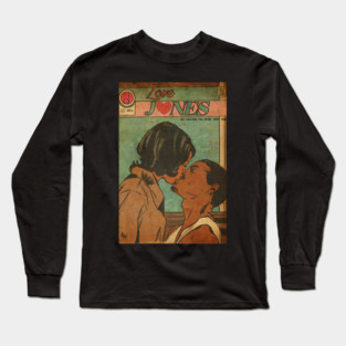 BLACK FILM LOVE JONES KISSING Long Sleeve T-Shirt