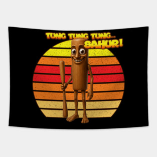 Tung tung tung Sahur! Tee – Absurd Brainrot Energy | Memecore Collection T-Shirt Tapestry