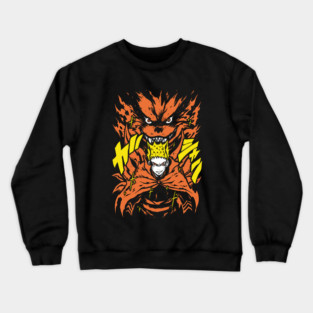 Nine-Tailed Wrath — Berserk Cloak Form | Untamed Chakra Surge Crewneck Sweatshirt