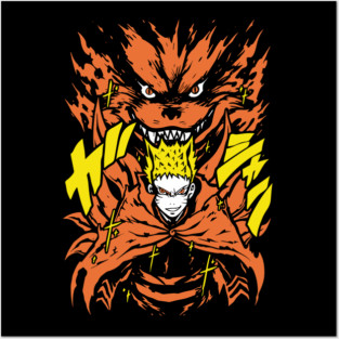 Nine-Tailed Wrath — Berserk Cloak Form | Untamed Chakra Surge Posters and Art