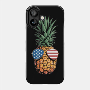 Patriotic Pineapple Sunglasses 4th of July Phone Case