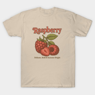 Vintage Fruit Raspberry- Summer Bright Berry T-Shirt