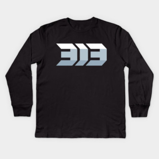313 Detroit Tech Kids Long Sleeve T-Shirt