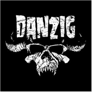 Danzig Skull T Shirt - Mowmat Studio #8 Posters and Art