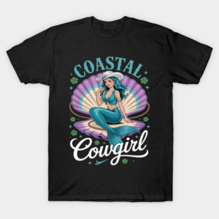 Coastal Cowgirl Aesthetic Summer Preppy Beach Girly T-Shirt