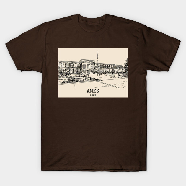 Ames - Iowa T-Shirt by Lakeric