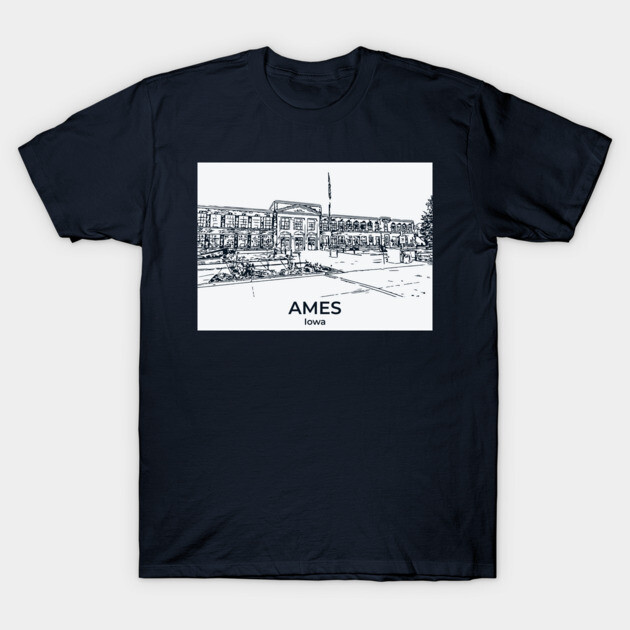 Ames - Iowa T-Shirt by Lakeric