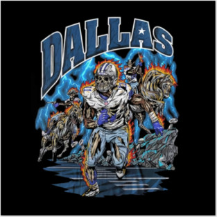 Dallas Football Skeleton Posters and Art