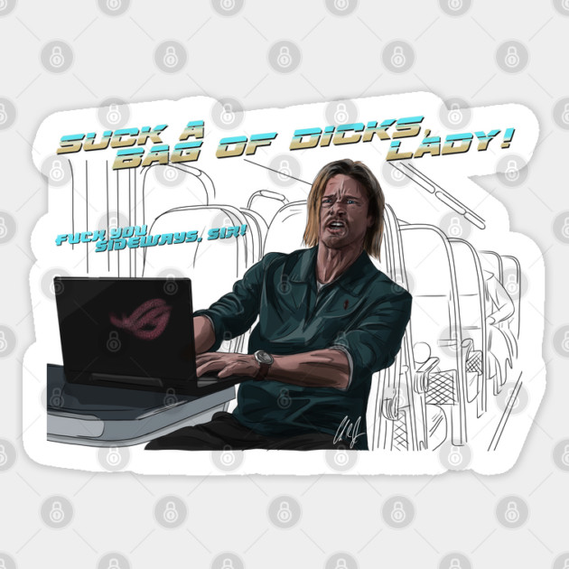 Bullet Train: Suck a Bag Sticker by 51Deesigns