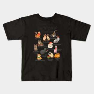 The 12 Cats of Christmas Kids T-Shirt