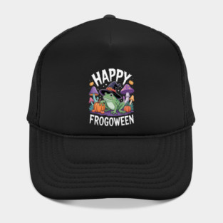 Frog Lover Halloween Pun Happy Frogoween Hat